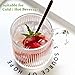 Qipecedm 6 PACK Premium Glass Coffee Mugs with Handle, 12 OZ Classic Vertical Stripes Glass Coffee Cups, Transparent Tea Cup for Hot/Cold Beverages, Glassware Set for Americano, Latte, Cappuccino