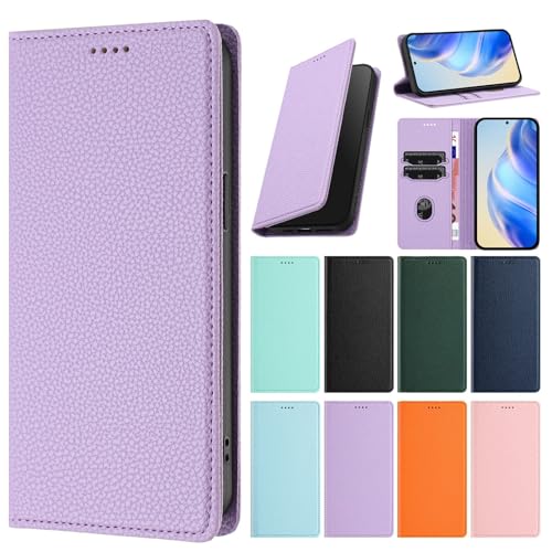 Étui Samsung Galaxy S26 Plus orange en cuir grainé avec clapet magnétique