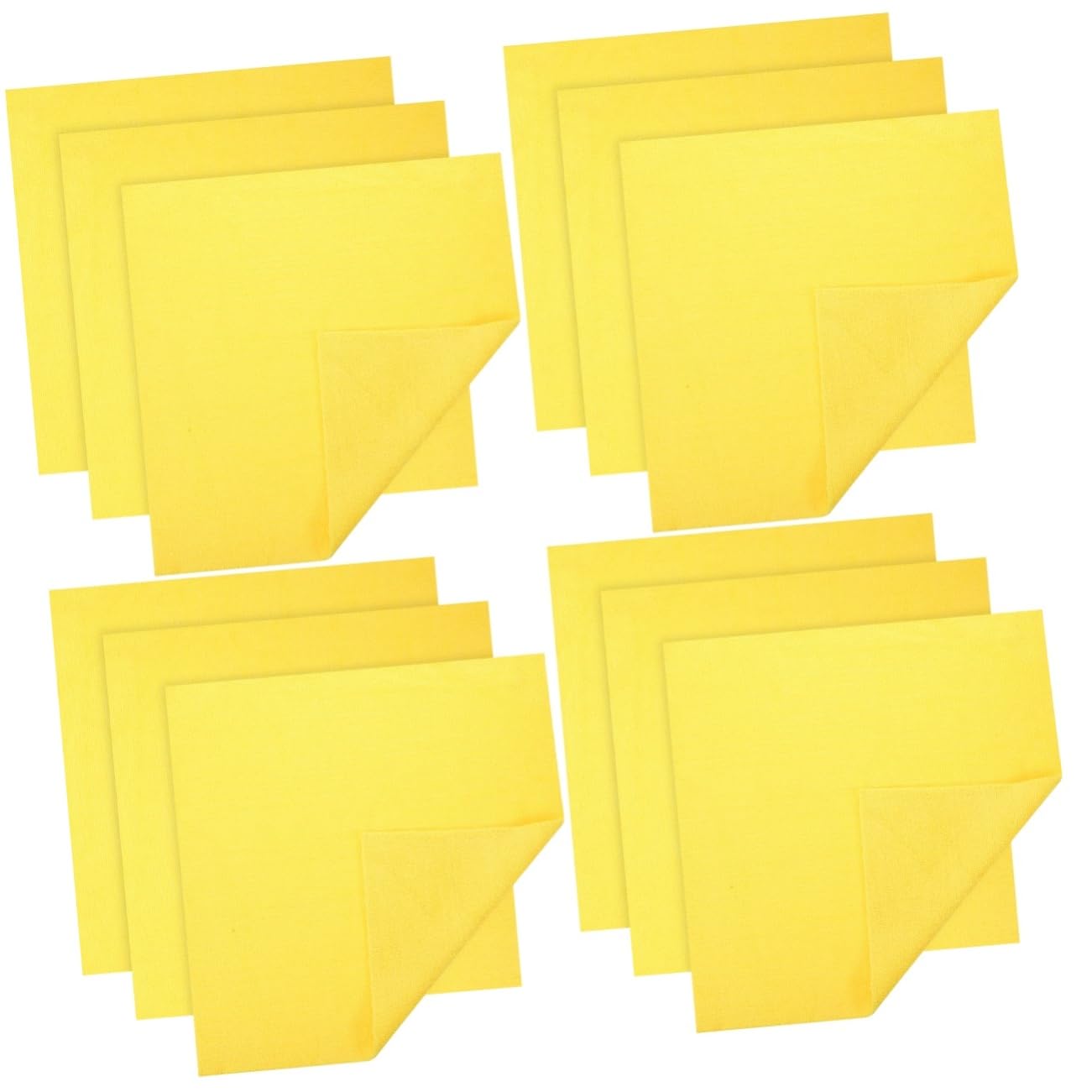 FRCOLOR 12pièces Chiffons De Nettoyage Ultra-absorbants Lot pour Lavage De Voiture Et Entretien De Cuisine Réutilisables Et