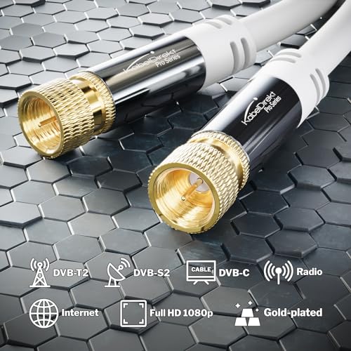 KabelDirekt, SAT Cable, Coaxial, Internet & Satellite TV/Aerial Cable with F-Connector, Metal Plug, Designed in Germany - Image 2
