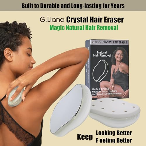 G.Liane Crystal Hair Eraser,Upgraded Painless Crystal Hair Remover,Effective Nano Glass Hair Removal Device and Skin Exfoliation,Body Epilator for Women and Men(Silver) - Image 2
