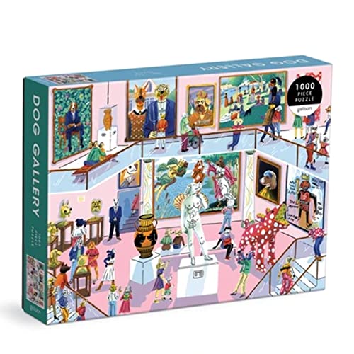 Galison - Rompecabezas de 1000 Piezas Dog Gallery para Adultos con Ilustraciones de Aart-Jan Venema, Museo de Arte, Tema Perros, Papel Reciclado, Tamaño Final 27" x 20" miniatura 1