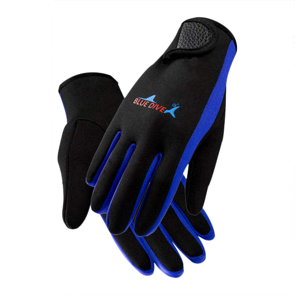 Neoprene Wetsuit Gloves Diving Swimming Gloves 1.5mm Aquatic Gloves for Women Men Stretchy Scuba Snorkeling Gloves Water Resistance Thermal Paddles Adult Adjustable Handwear for Surf Kayak Water Sport