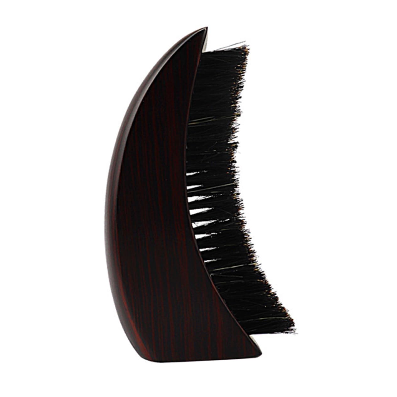 Mikinona Male Care Supply: Beech Brush Barber Brush Beard Brush Boar Bristle Half-moon Handle