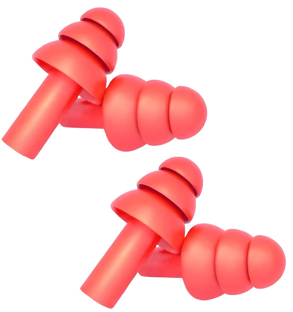 MeeTo Soft Silicone Noise Reduction Ear Plugs for Sleeping, Meditation, Swimming Adult and Child Reusable For Travel – (1 Pair, Multicolor)