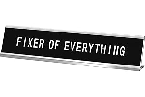 Funny Mens Desk Decor: Fixer of Everything Desk Plaque
