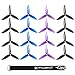 DALPROP 16pcs Cyclone T5046C 5046 3 Blades (5.0 x 4.6) CW CCW Propeller for FPV Racing Quadcopter Frame Kit (4sets, mix color)