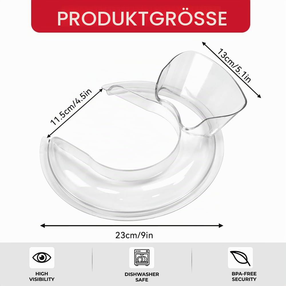 Spritzschutz Kompatibel mit Kitchenaid 4,5-5 Quart Stand Mixer Transparenter Spritzschutz Mixer Schüssel für Edelstahlschüssel Holzschüsseln Mixerzubehör Standmixer Keramikschalen Glasschalen