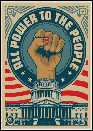 Affiche Shepard Fairey pour mur vide salon déco vintage tableau 40x60cm