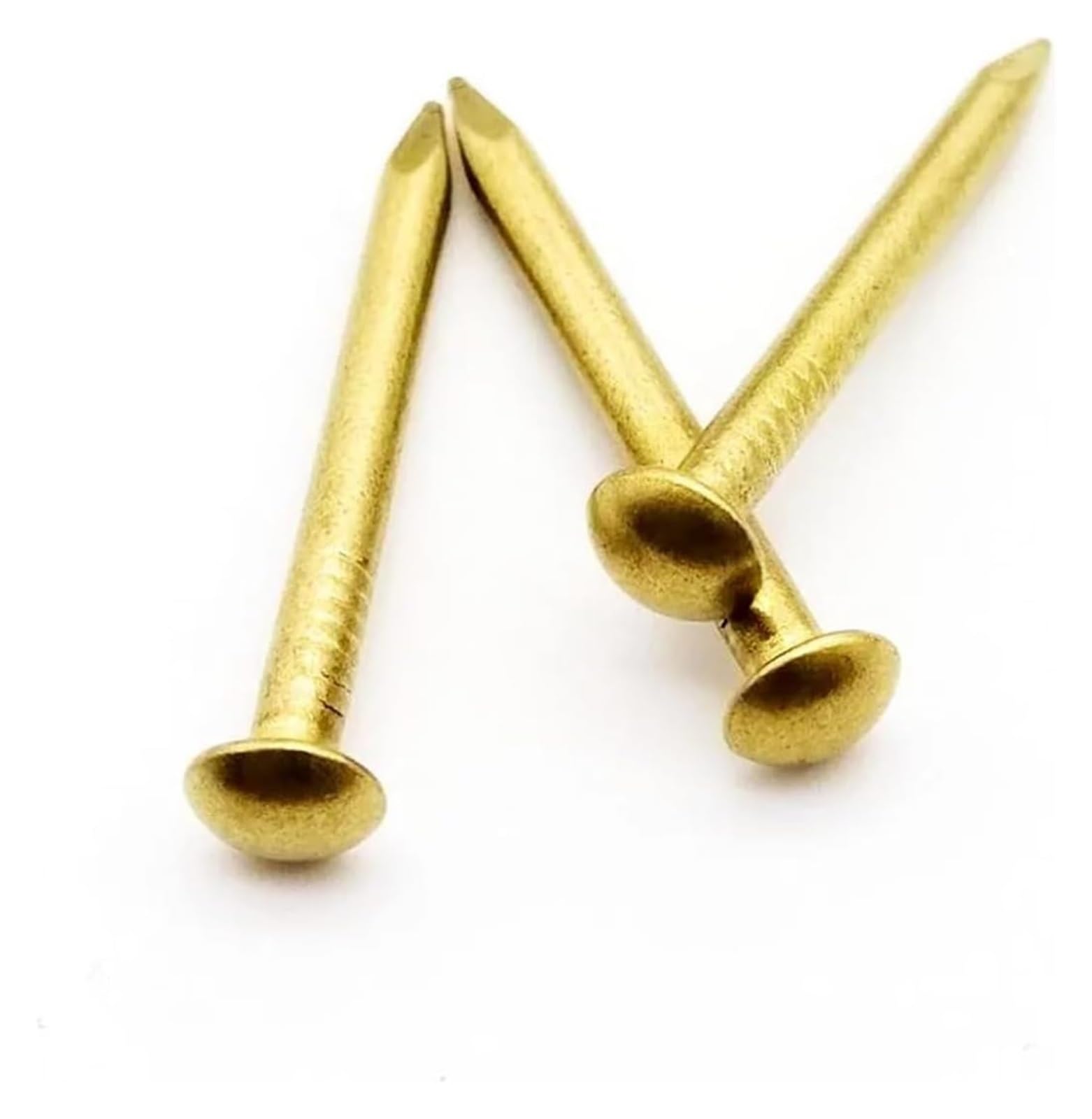 Malutkie gwoździe mosiężne, 10/100 szt. Złote średnica 1,2 1,5 2 2,8 mm Długość = 8–50 mm(2.8x30mm)