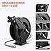 Pressure Washer Hose Reel, Double Arm 3/8 in x 50 ft Retractable Pressure Washer Reel, Auto Rewind Heavy Duty Steel Professional Power Wash Hose Reel with 5 ft Lead for Air/Oil/Water 4000 PSI