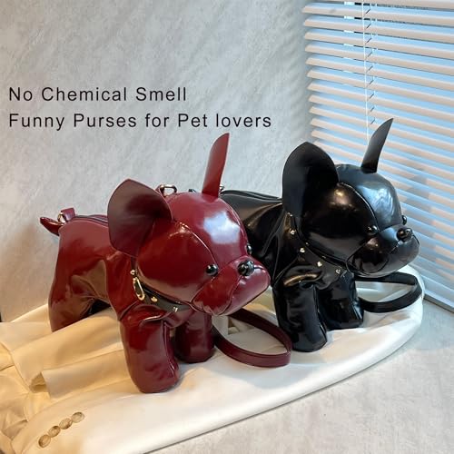 Novelty Dog Shaped Purse,Cute Crossbody Bag PU Leather,Great Gift for Women,Girl and Dog Mom 6