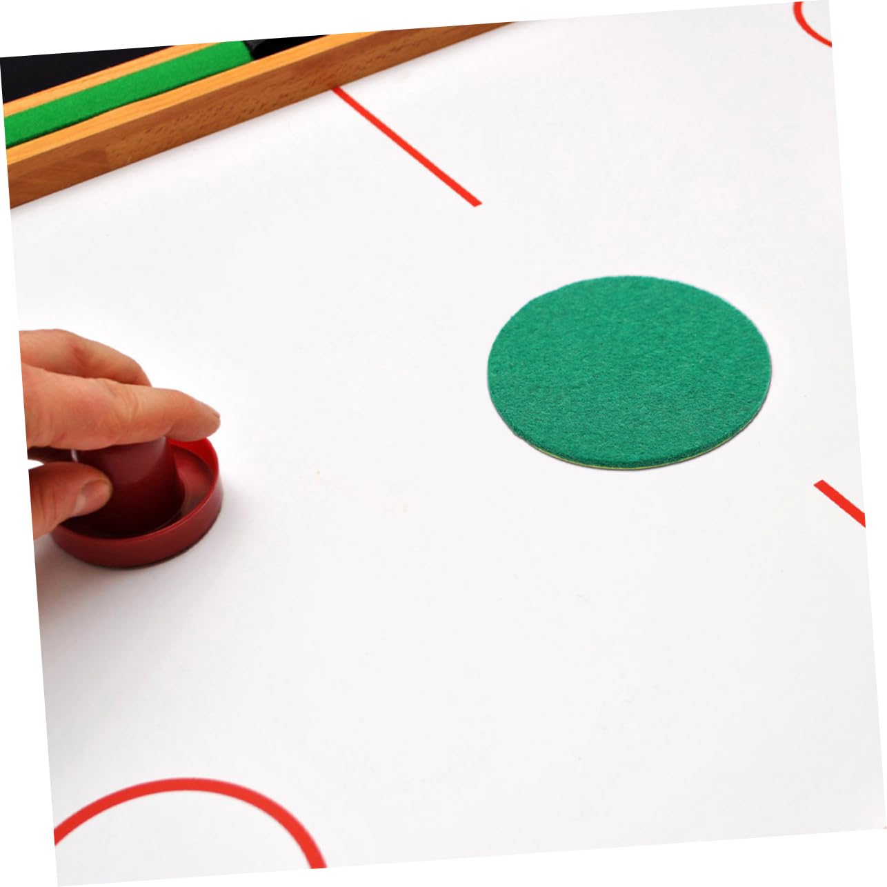 GALPADA 8pcs Table Hockey Pusher Stickers Durable Pads for Table Hockey Smooth Gameplay Enhancer Fun Game Accessories