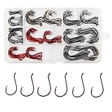 poppers wirkung drogen Easy fangen 7316 2 x High Carbon Stahl Offset Worm Haken Sport Kreis Angelhaken für Meerwasser fishing-size: # 1–5/0