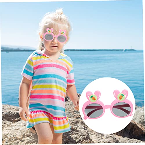 BESPORTBLE 1pair Boy Girl Cartoon Sunglasses for Boys Girls Lightweight Uv Boy Girl Eyewear for Parties Outdoor Fun Adorable Bunny Carrot Design for Birthdays Family Gatherings4