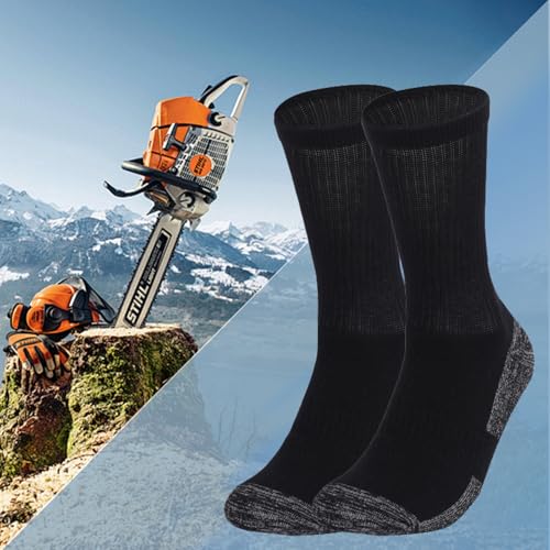6-2 Pairs Work Socks for Men,Moisture Wicking Reinforced Cushioned Boot Crew Cotton Heavy Duty Workout Socks2