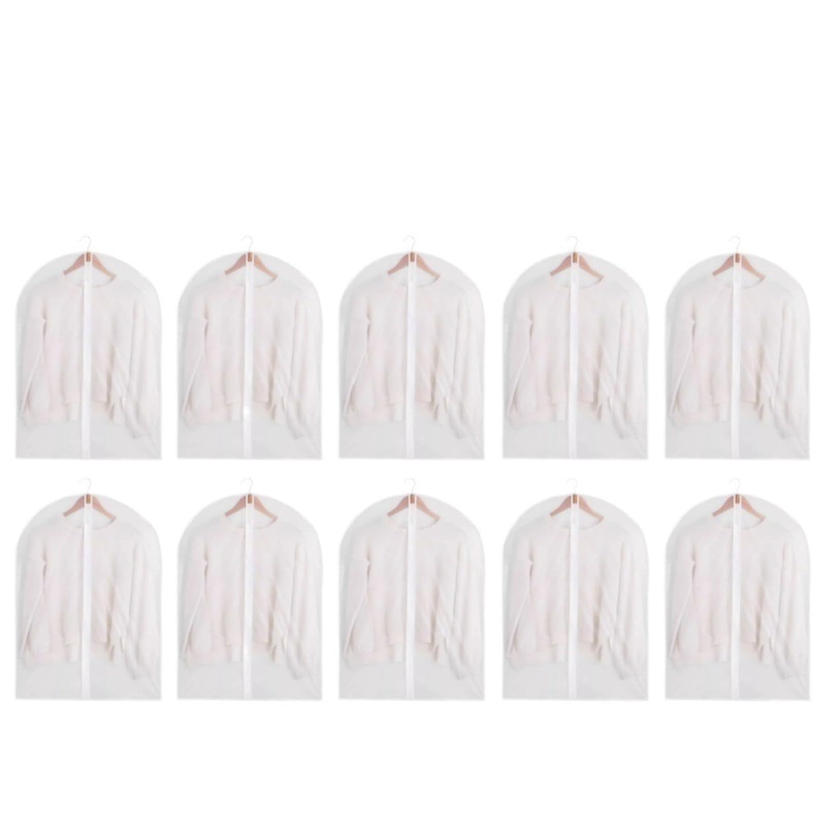 Clothes Covers Protector Bags 1-20PCS Clothes Dust Cover Transparent Thickened Washable Bag Household Coat Suit Hanging(10PCS,60x100cm)