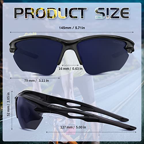 Deafrain Sports Sunglasses Polarized For Men Women Cycling Running Fishing Driving Baseball Athletic Glasses Uv400 Protection #TOP2