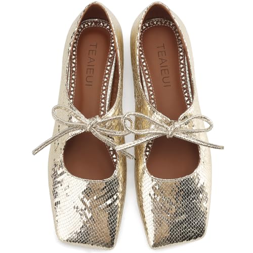 Women's Flats Soft Faux Leather Mary Jane Flats Comfortable Ballet Flats Business Casual Work Square Toe Slip On Dress Mary Jane Shoes2