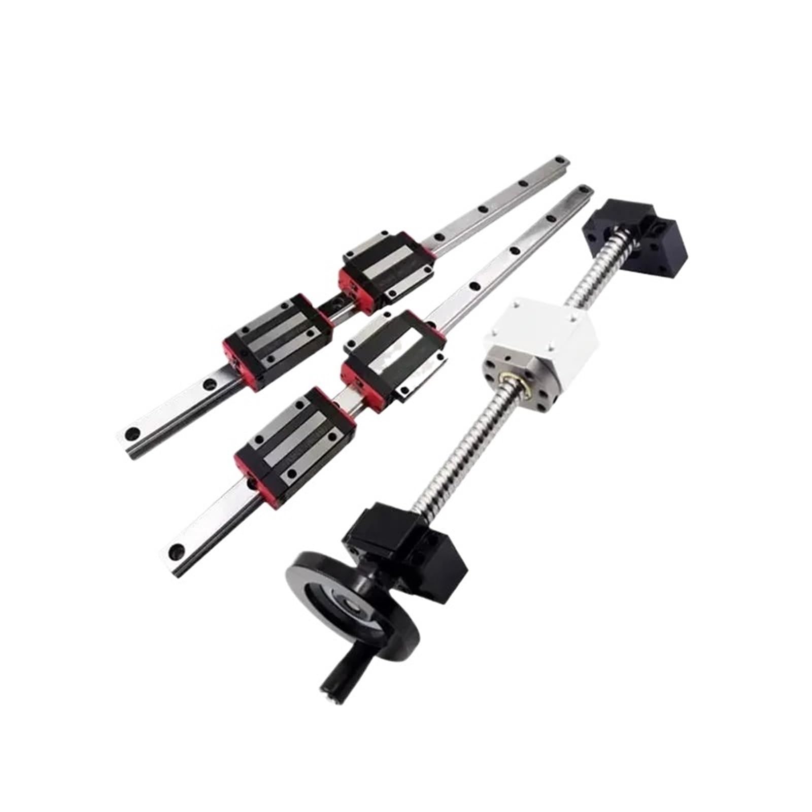 Metal Ball Screw nut end Processing Linear Rails 2pcs HGR20 Square Guide+SFU2005 Ball Screw Set+4pcs HGH20CA Carriages Blocks for Machine(300mm)