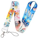 Pinstant Your Lie in April Manga Anime Naoshi Arakawa Shigatsu wa Kimi no Uso 17.7' Neck Lanyard Keychain Holder ID Badge Mobile Phone Pin Strap