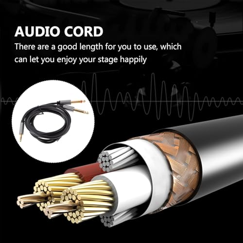 Cable de audio estéreo Vaguelly con conector jack doble miniatura 4
