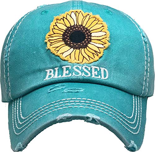 Image of Funky Junque Womens Baseball Cap Distressed Vintage Unconstructed Embroidered Dad Hat