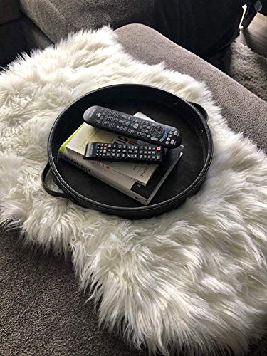 HofferRuffer Decorative Serving Tray with Handles, Dark Grey, Diameter 1|6-inch  
HofferRuffer Coffee Tray for Home Or Office, Dark Grey, Diameter 1|6-inch  
HofferRuffer Ottoman Tray, Dark Grey, Diameter 1|6-inch