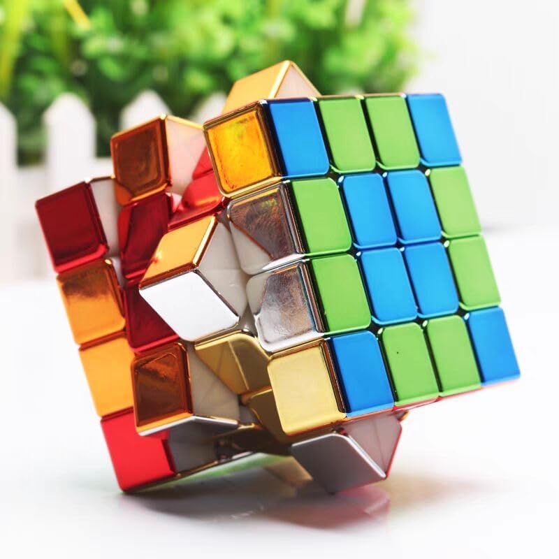 Image of HAWKISTER Kids Sengso Legend 4x4 Metallic Speed Cube Metallic 4x4x4 Magic Cube Puzzle