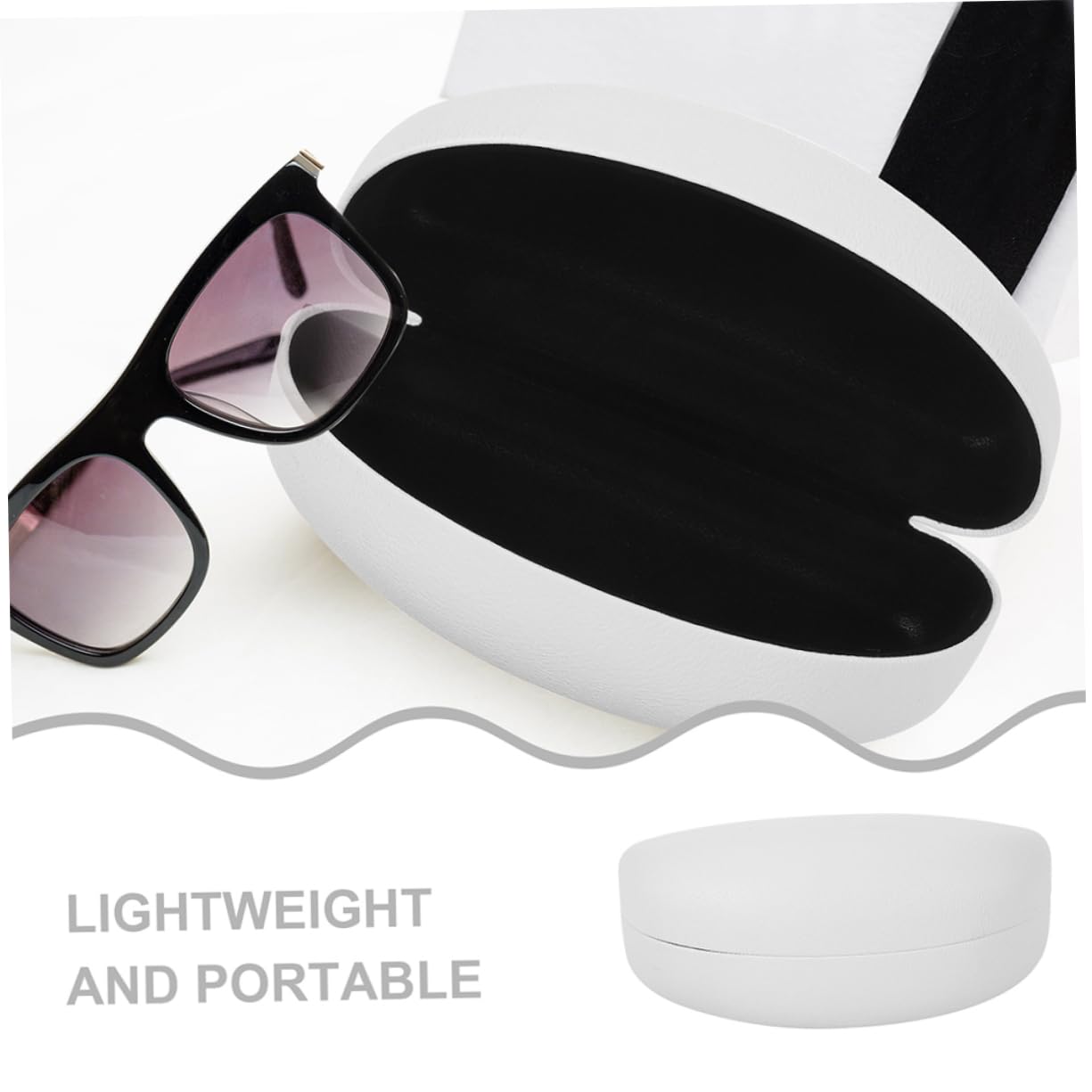 FOMIYES 10 Pezzi Custodia Per Occhiali Da Sole Astuccio Occhiali Da Sole a Conchiglia Grandi Bicchieri Caso Classico Custodia Rigida Per Occhiali Da Sole Contenitori Per Occhiali Pu Bianca