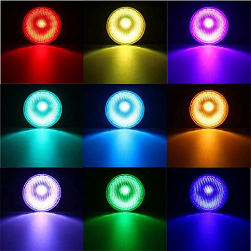 Foco Luz Led, 10W 20W Par30 Par38 LED RGB Spotlight Bulbo al aire libre Resistente al agua Color cambiando bombilla mágica