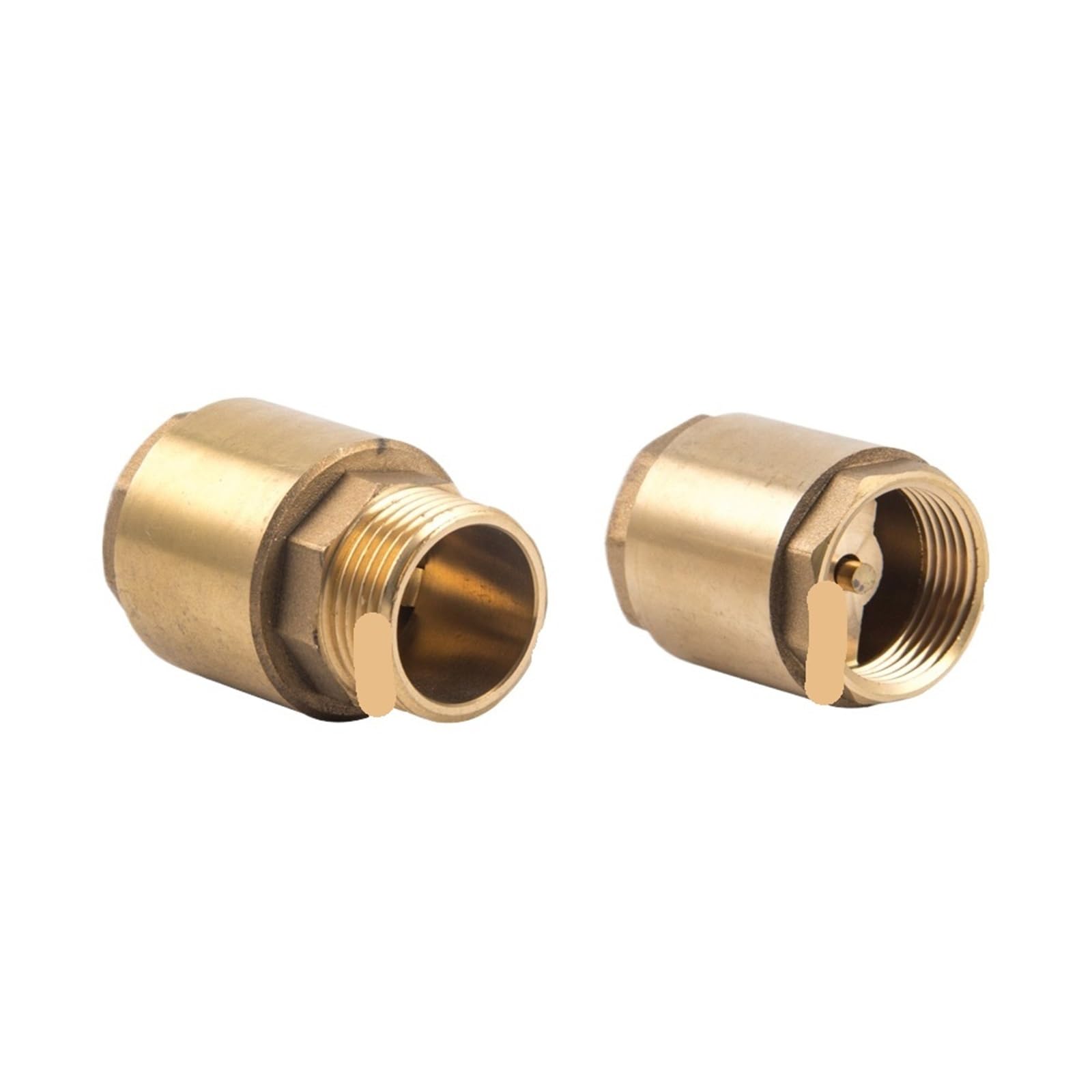 1 inch Check Valve Brass Thread in-Line Spring Prevent backflow(1 inch 50mm high)