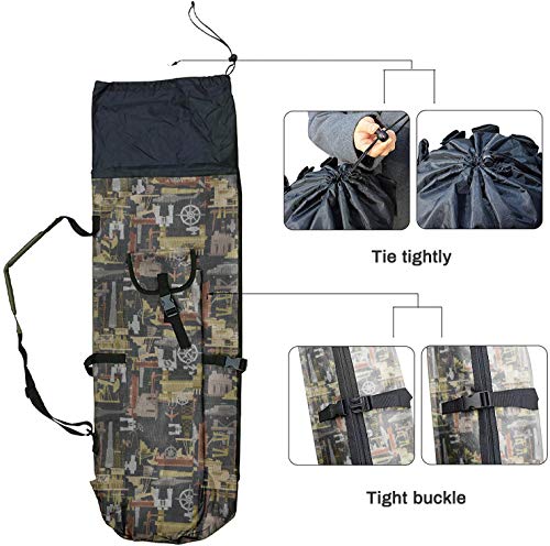 Allnice Angelruten- und Angelrolle, robust, aus Segeltuch, für 5 Angelruten und Angelzubehör – Bild 6