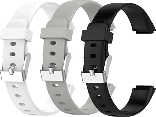 Weinisite Watch Band for Fitbit Luxe,Two Size S and L Bands Soft Silicone Replacement Strap for Fitbit Luxe Sport Fitness Tracker