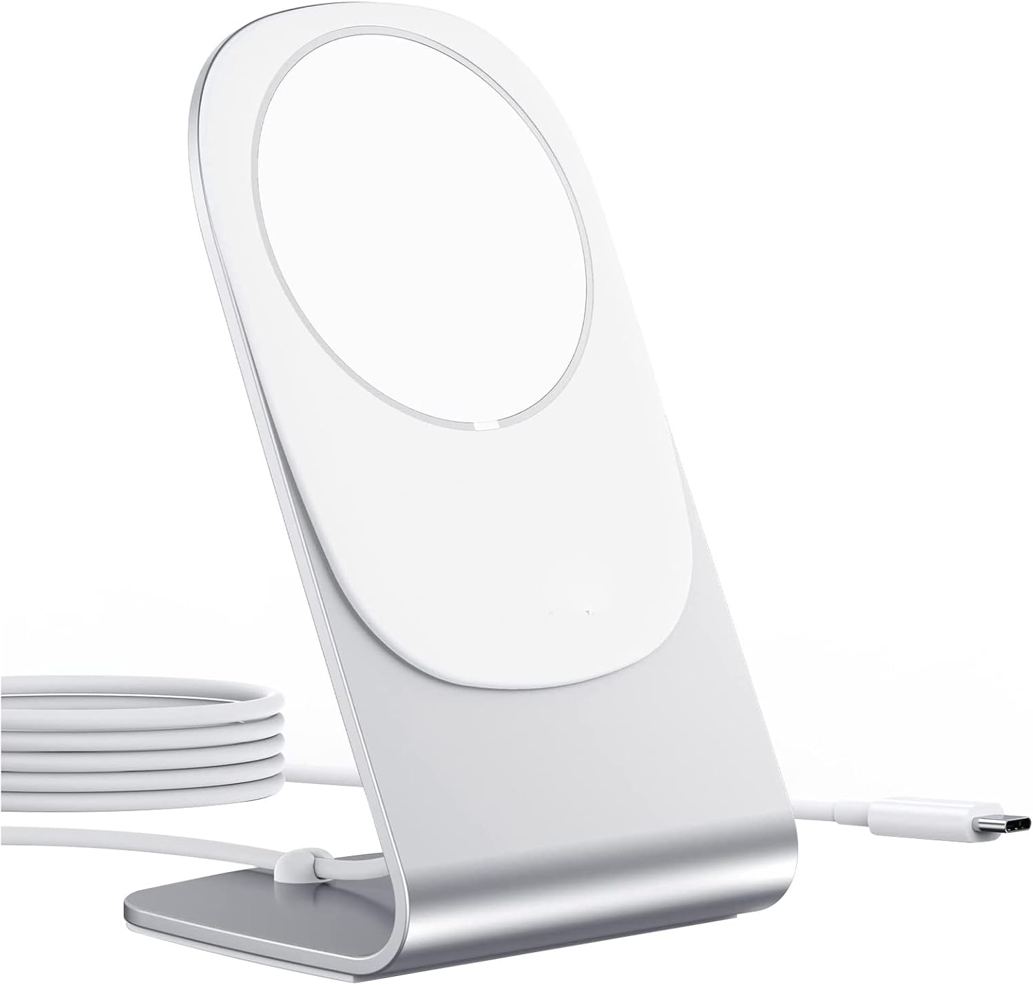 Magnetic Wireless Charger, Fast 15W Wireless Charging Station/Pad, Qi-Certified, Compatible with iPhone 13/12/11/11 Pro Max/XS, Galaxy S20/S10, AirPods 3, Silver Magnetic Wireless Charger, Fast 15W Wireless Charging Station/Pad, Qi-Certified, Compatible with iPhone 13/12/11/11 Pro Max/XS, Galaxy S20/S10, AirPods 3, Silver