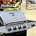 MASTER COOK 4+1 Burners Gas Grill, 518 Sqin Cooking Area, 52,000 BTU Propane Grill with Side Burner, Stainless Steel Cabinet Grill, Silver & Black