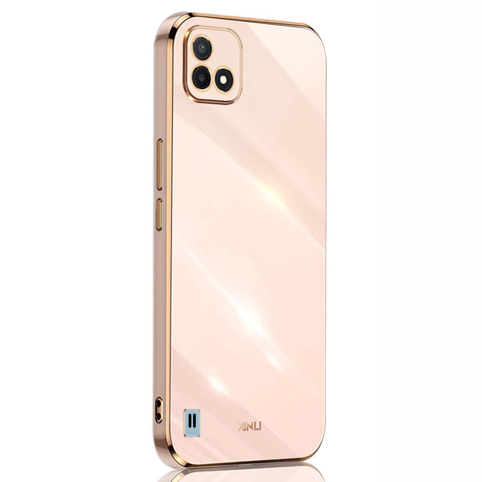 SEAHAI Cover Per Realme C30 / C30s, Custodia In Silicone TPU Ultrasottile Con Glitter E Placcatura Phnom Penh, Nera, Antiurto, Supporta Ricarica Wireless