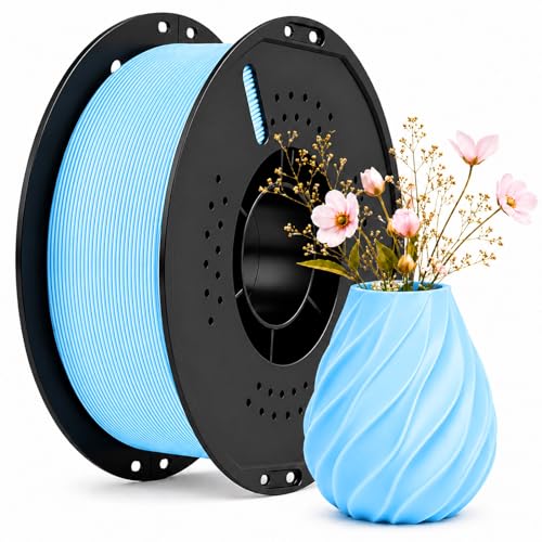 VEOEOV PLA 3D Printer Filament 1.75mm Sky Blue 1KG +/-0.02mm Accuracy AMS/AMS Lite Ready for Most FDM 3D Printers