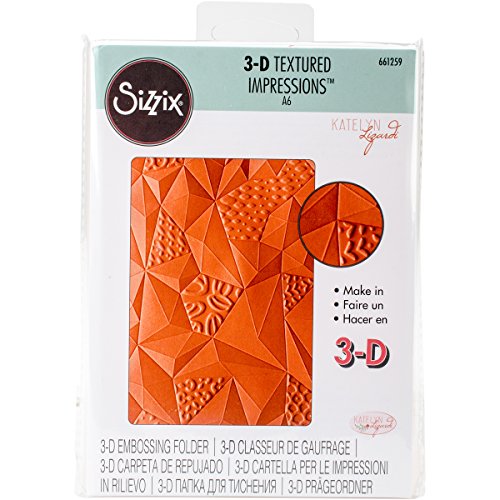 Sizzix 3-D Textured Impressions Embossing Folder, Jumbled Triangles by Katelyn Lizardi