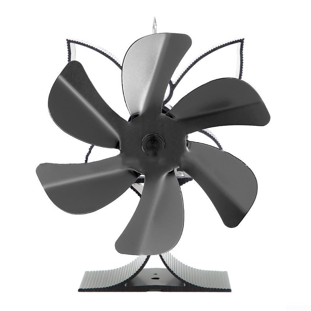 Ventilador de estufa alimentado por calor, ventilador de quemador de troncos con tecnología de arranque automático y funcionamiento autoalimentado