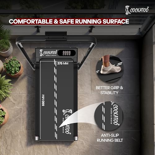 Image of Cockatoo Alphapad 3.0 3HP Peak Walking Pad for Home, Treadmill for Home Foldable with Max User Weight 110 KG, Speed 6 Km /Hr, Grey