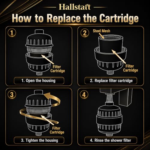 Image of 20 Stage Tap & Shower Filter Replacement Cartridge, Pack of 1 | Removes Chlorine Fluoride Heavy Metal, Hard Water Treatment, High Output Bath Cartridges, Skin Hair Care