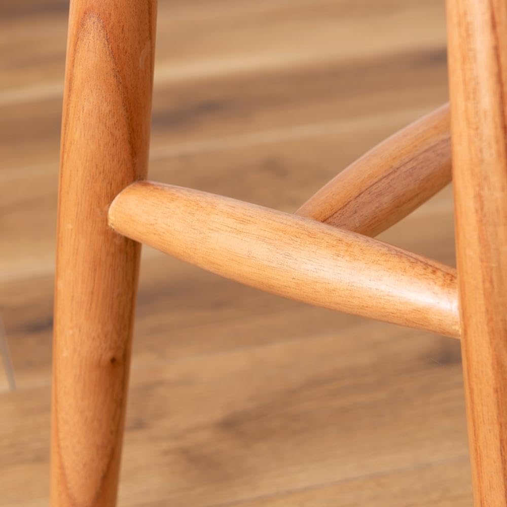 ミンディ材 木製 スツール 丸 椅子 ダイニングチェア 花台 北欧 無垢材