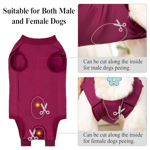 Hundebody Nach Op Body Hund Nach Kastration Hündin Rüde Leckschutz Hundebody Operationsbody Hund Op Anzug Anti Leck Medizinischer Body Wundschutzanzüge für Hunde Einteiler Medical Pets Shirt – Bild 4