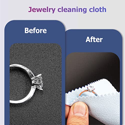 Decwxon 50 Pcs Jewelry Cleaning Cloth Small Cleaning Cloth For Silver Gold Platinum Jewelry, Polishing Cleaning Cloth 3.2X3.2 Inch #TOP5