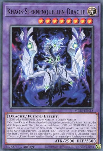 Khaos-Sternenquellen-Drache MP25-DE413 Common Deutsch Boosterfrisch 1. Auflage - 2025 Mega-Pack Tin - mit ReCollectibles-Versandschutz - für Yu-Gi-Oh!