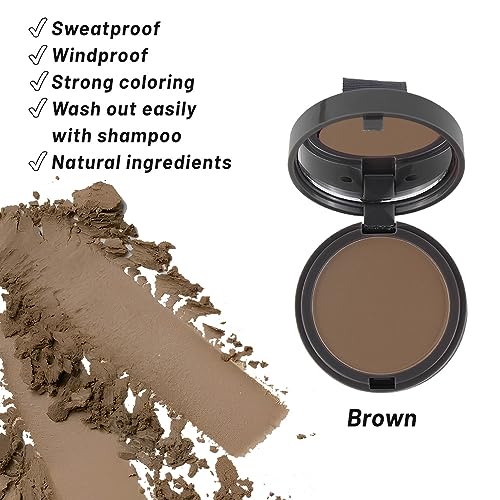 Sovoncare Hairline Powder, Hairline Shadow Gray Hair Coverage Touch Up Hair Powder For Thinning Hair For Women Hair Root Touch Up Powder Hair Root Cover Up Conceals Hair Loss Brown 0.35 Oz thumb #3