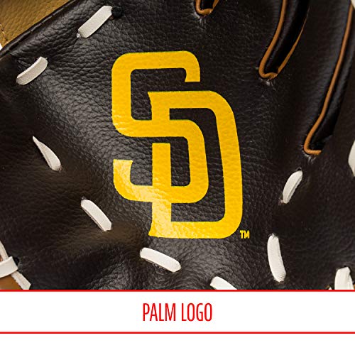 Franklin Sports MLB Youth Teeball Glove and Ball Set - Kids San Diego Padres Baseball and Teeball Glove and Ball - Perfect First Kids Glove - 9.5" - image 5