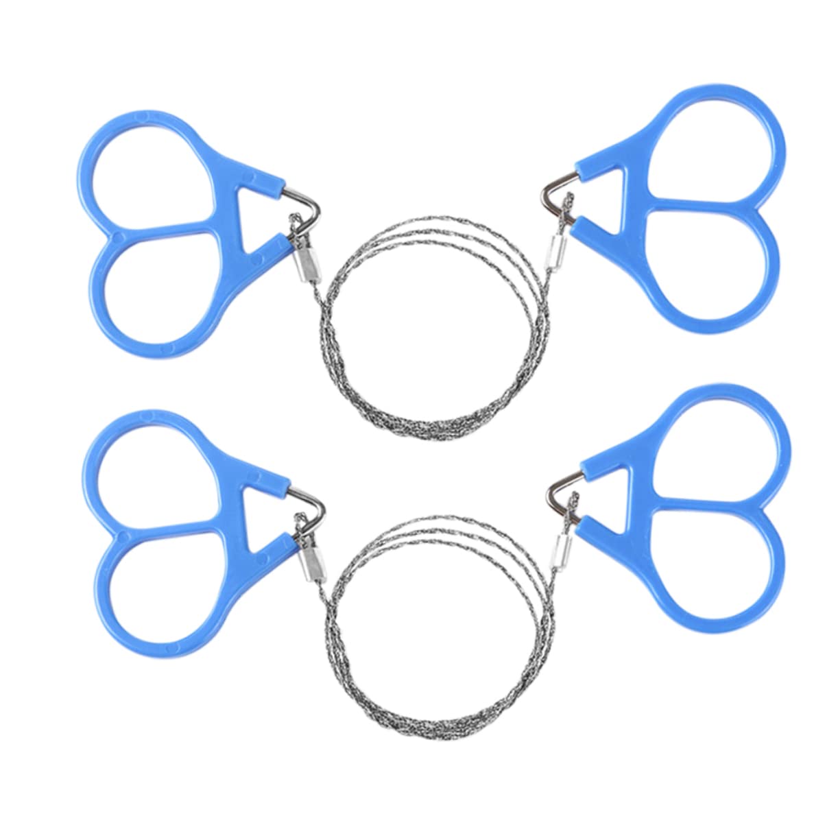 Kisangel 6pcs Stainless Steel Wire Saws for Camping and Survival Manual Chain Saws for Outdoor Use Lightweight Portable Cutting Tools for Hiking and Pruning Branches and Rustproof Design