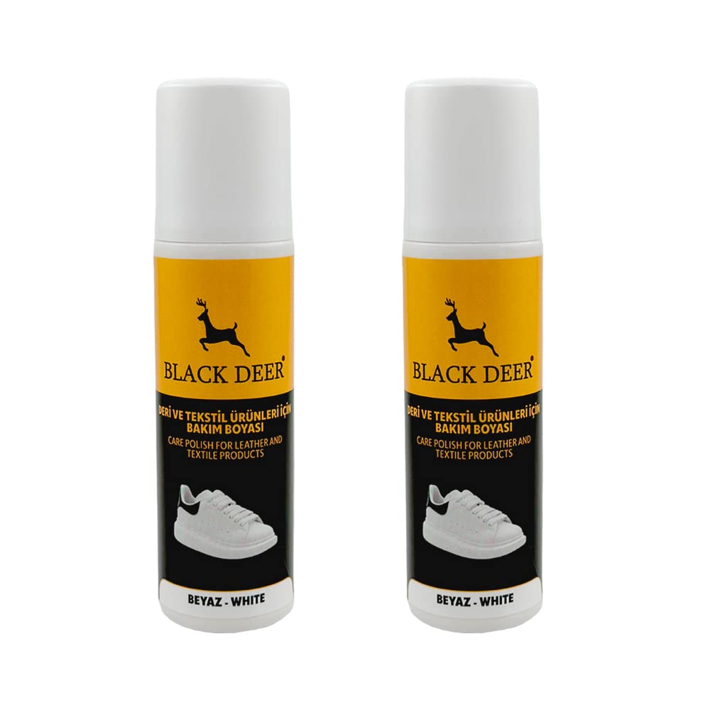 Black Deer Beyaz Ayakkabı,Deri ve Kumaş Boyası,Sneaker Beyaz Ayakkabı Temizleyici,Deri,Kanvas Boya 75 ML (2)